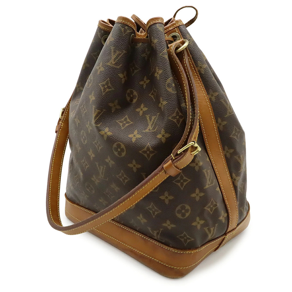 Louis Vuitton Monogram Hobo Noe Shoulder Bag Drawstring Brown